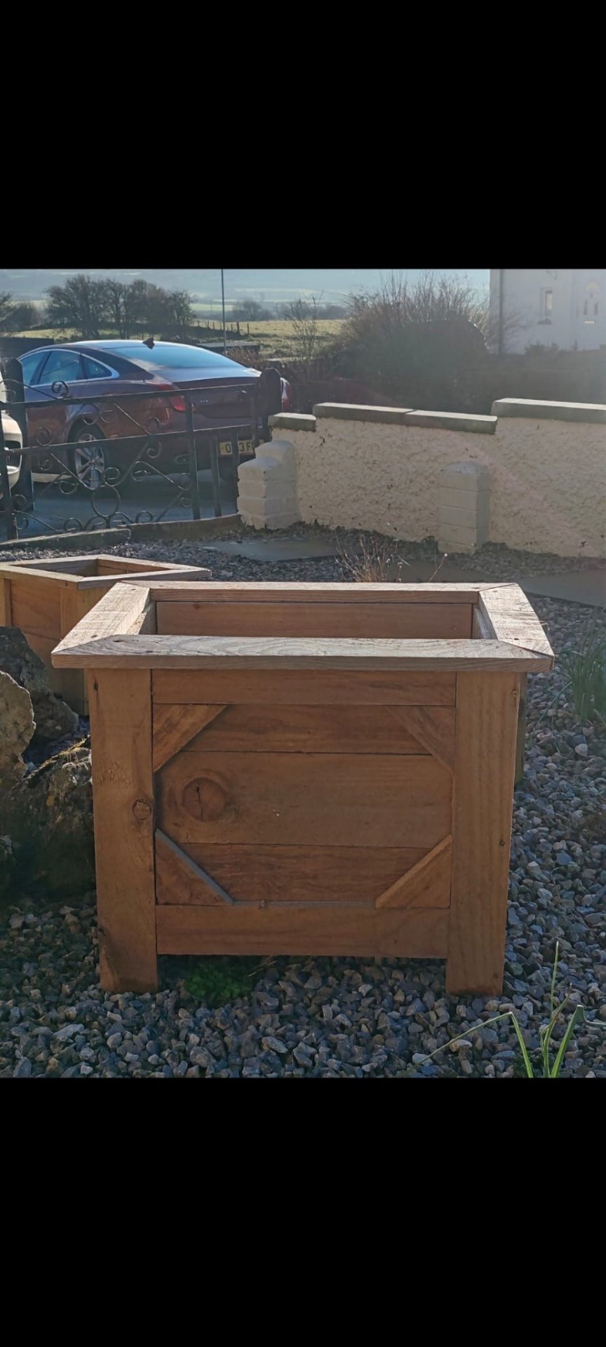 Solid timber planter
