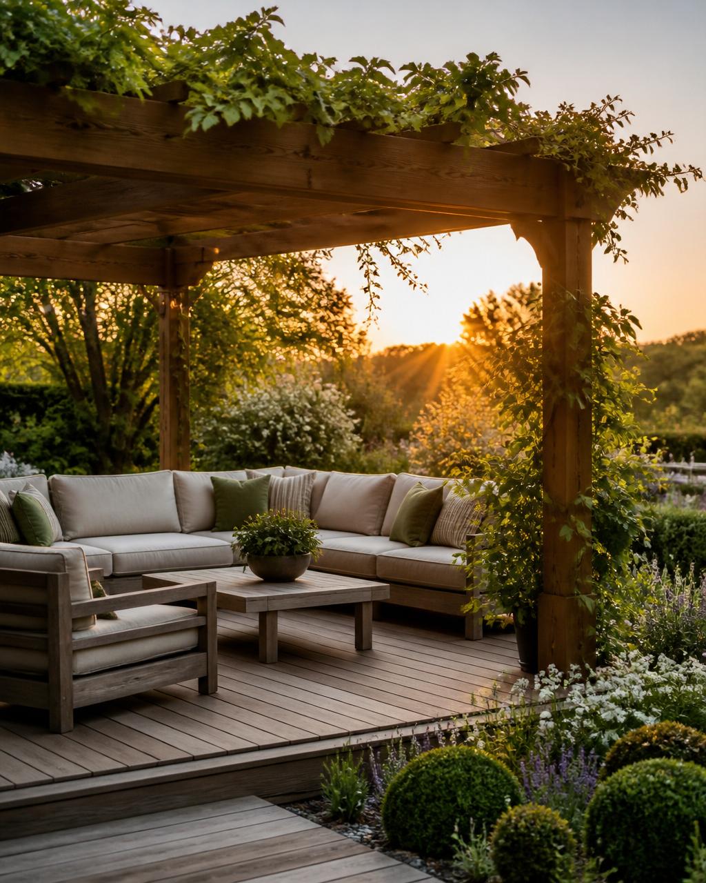 Beautiful Top Grain outdoor deck and pergola
